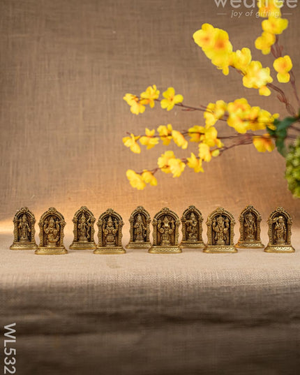 Brass Dasavatharam Idol - 3 inch - WL5329 - Brass Figurines