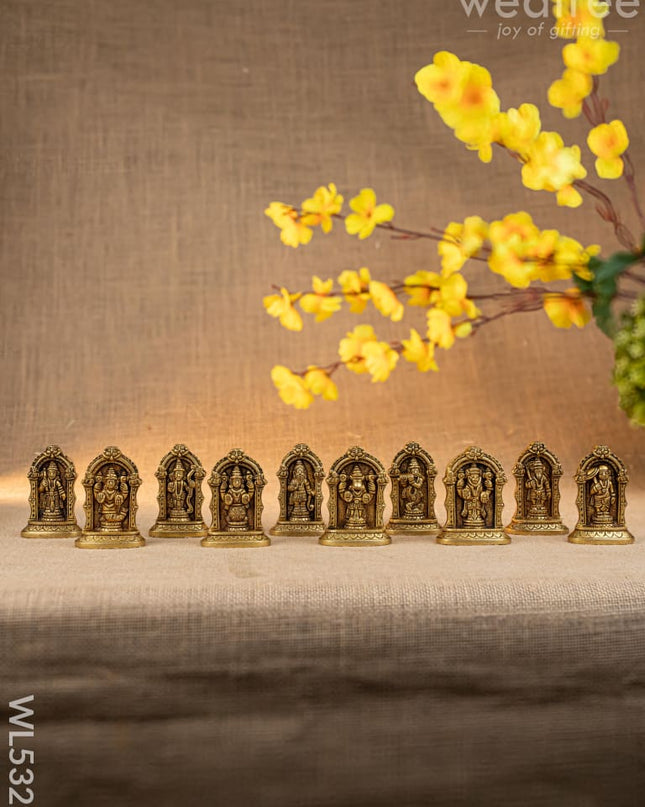 Brass Dasavatharam Idol - 3 inch - WL5329 - Brass Figurines