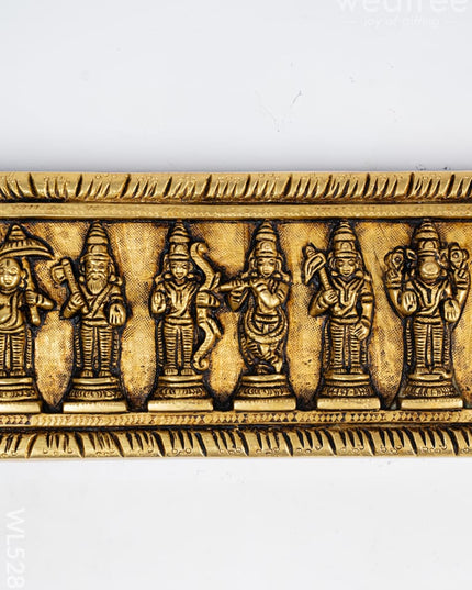 Brass Dasavatharam Plate Wall Hanging - 13 inch - WL5281 - Brass Wall Hanging