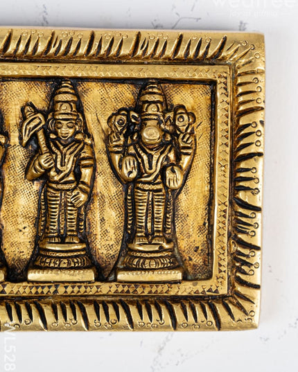 Brass Dasavatharam Plate Wall Hanging - 13 inch - WL5281 - Brass Wall Hanging