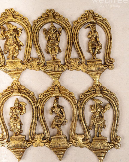 Brass Dasavatharam Wall Hanging - 18 inch - WL5143 Brass Wall Hanging