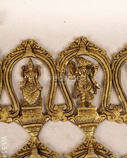 Brass Dasavatharam Wall Hanging - 18 inch - WL5143 Brass Wall Hanging