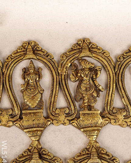 Brass Dasavatharam Wall Hanging - 18 inch - WL5143 Brass Wall Hanging