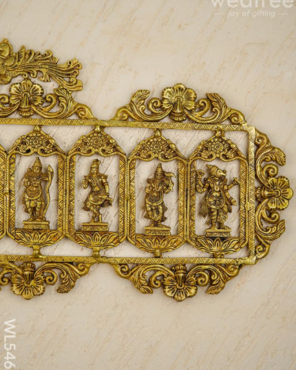 Brass Dasavatharam Wall Hanging - 36 inch - WL5462 - Brass Wall Hanging