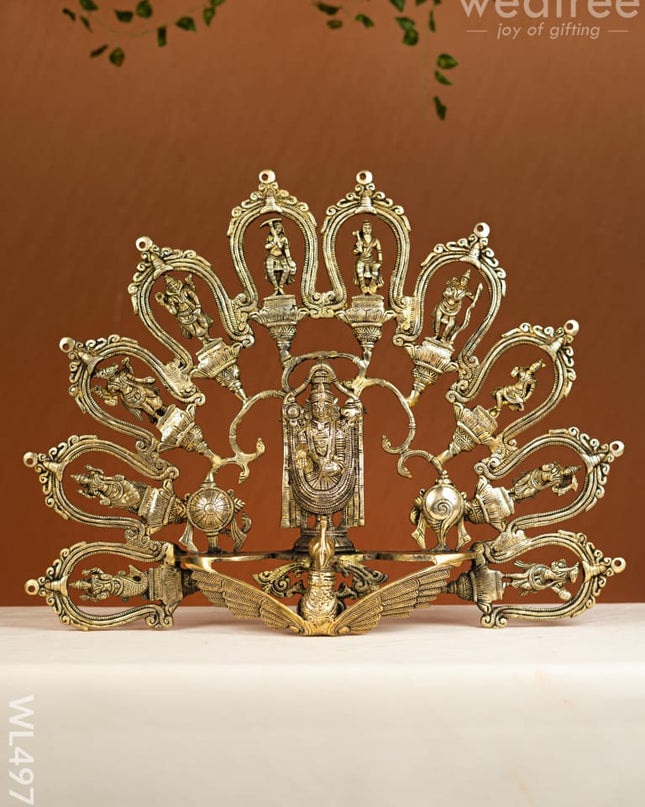 Brass Dasavatharam Wall Hanging - WL4975 Brass Wall Hanging