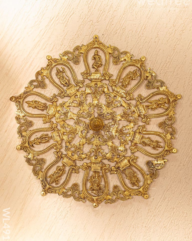 Brass Dasavathram Wall Hanging - WL4913 Brass Wall Hanging