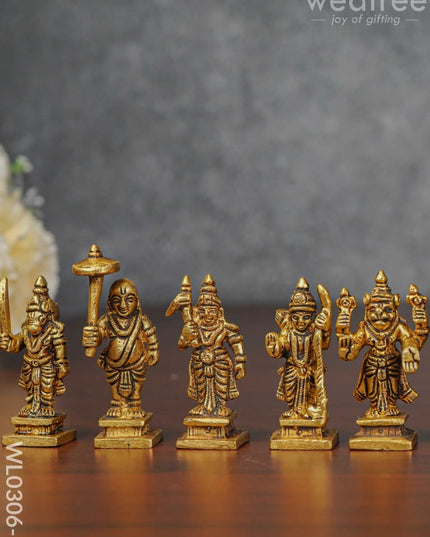 Brass Dasavathar Idols (Brown Antique Finish) - 2.3 Inch Wl0306-3 Figurines