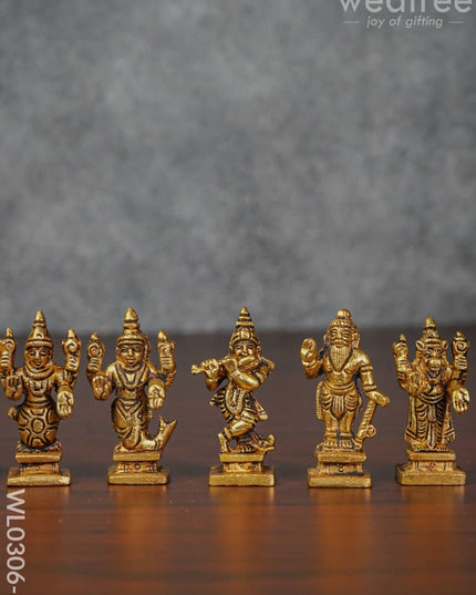 Brass Dasavathar Idols (Brown Antique Finish) - 2.3 Inch Wl0306-3 Figurines