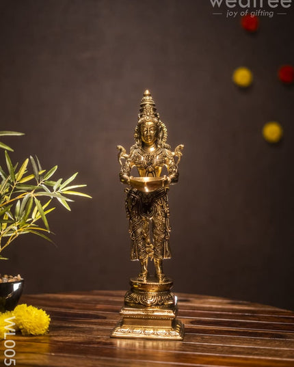 Brass Deep Lakshmi Idol - Wl0058 Diya