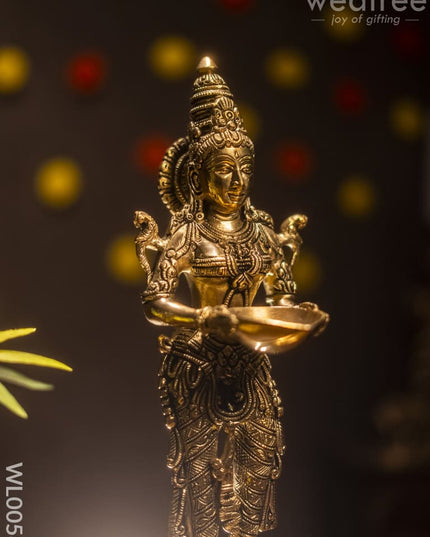 Brass Deep Lakshmi Idol - Wl0058 Diya