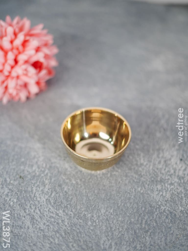 Brass Designer Floral Bowl - 3 Inch Wl3875 Utility