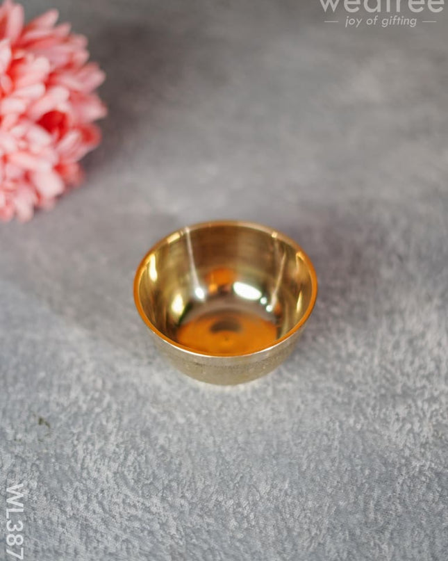 Brass Designer Floral Bowl - 3 Inch Wl3875 Utility