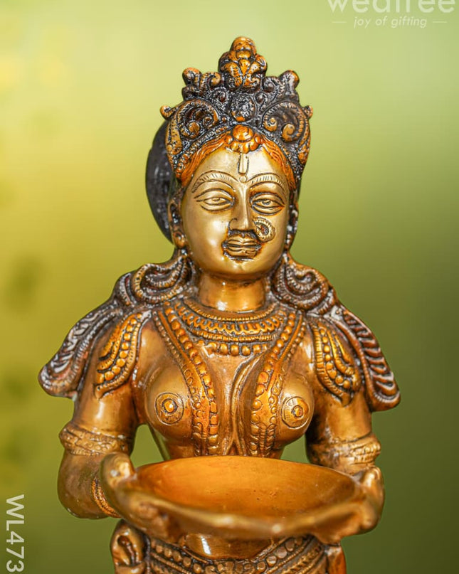 Brass Devi Meenakshi Idol - 8 Inch Wl4733 Figurines
