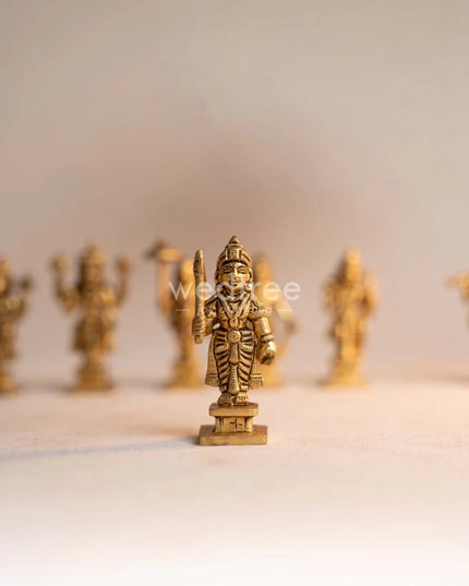 Brass Dhasavathar Idols (Brown Antique Finish) - 3.5 inch - WL0306-2