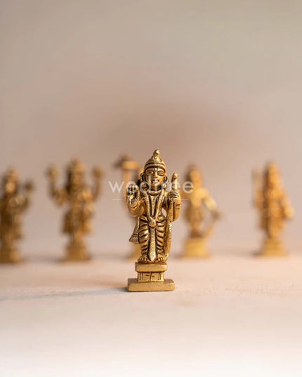 Brass Dhasavathar Idols (Brown Antique Finish) - 3.5 inch - WL0306-2