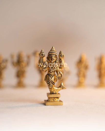 Brass Dhasavathar Idols (Brown Antique Finish) - 3.5 inch - WL0306-2