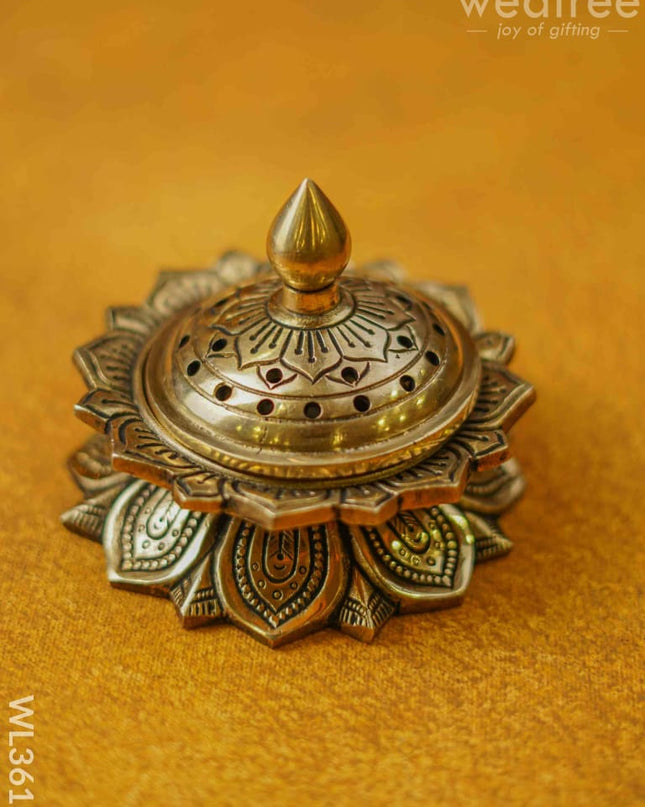 Brass Dhoop Dhani With Lotus Base - Wl3616 Utility