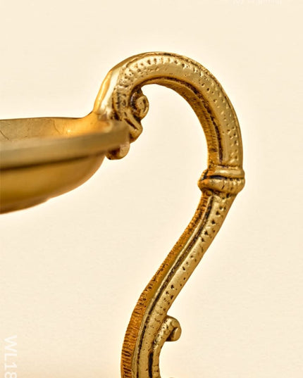 Brass Diya With Handle - WL1810 - Brass Diya