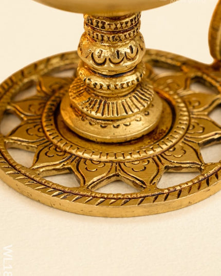 Brass Diya With Handle - WL1810 - Brass Diya