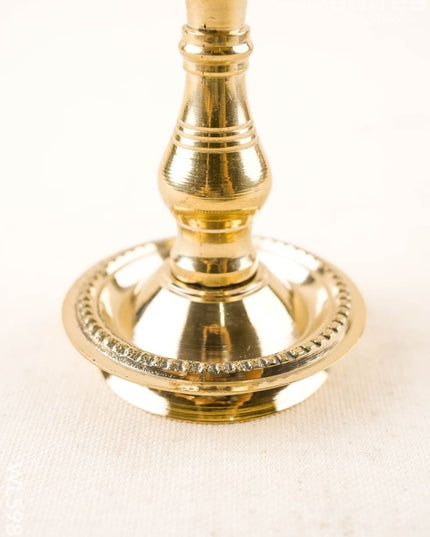 Brass Diya with Stand - 4 inch - WL5988 - Brass Diya