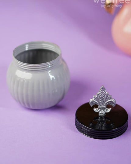 Brass Dry Fruit Jar With Solid Colours - Wbg1285 Box