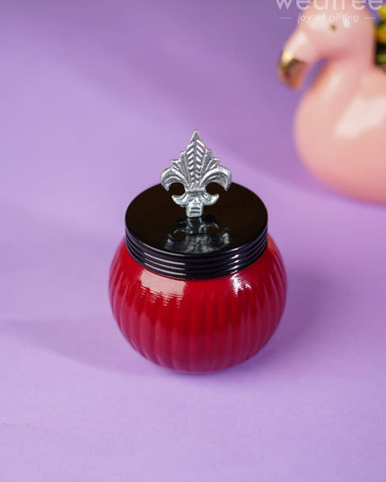 Brass Dry Fruit Jar With Solid Colours - Wbg1285 Box