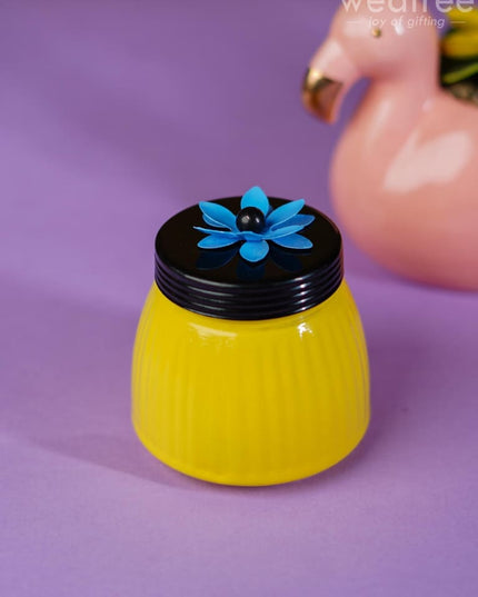 Brass Dry Fruit Jar With Solid Colours - Wbg1285 Box
