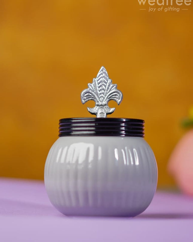 Brass Dry Fruit Jar With Solid Colours - Wbg1285 Box