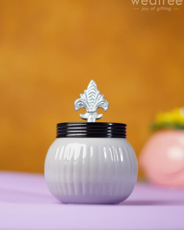 Brass Dry Fruit Jar With Solid Colours - Wbg1285 Box