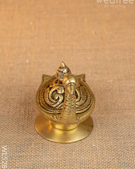 Brass Duck Shape Dhoop Dani - 4 inch - WL5280 - Brass Diya