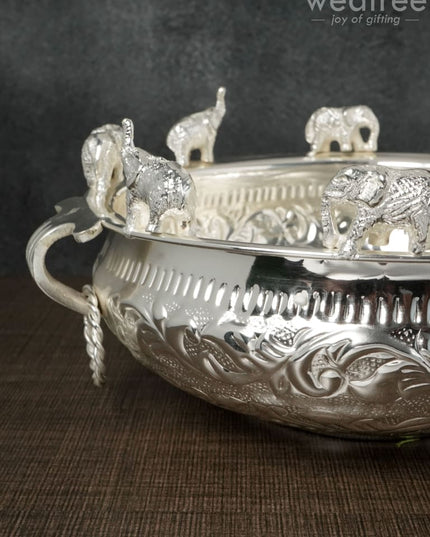Brass Elephant Urli - Wl0063