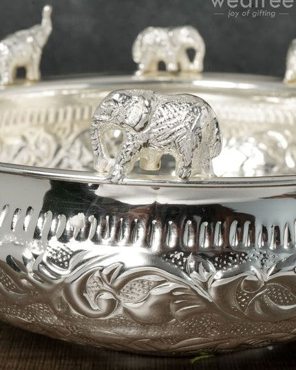 Brass Elephant Urli - Wl0063