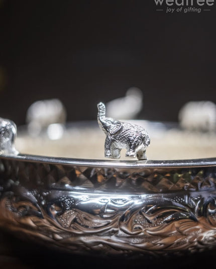 Brass Elephant Urli - Wl0063
