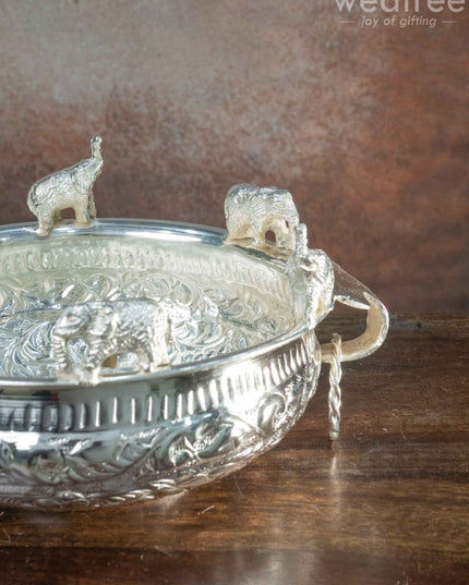 Brass Elephant Urli - Wl0063
