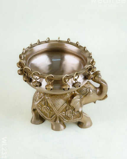 Brass Elephant Urli - WL2313 - Brass Urli