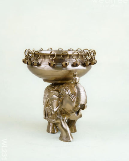 Brass Elephant Urli - WL2313 - Brass Urli