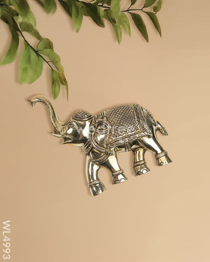 Brass Elephant Wall Hanging - Set of 2 - WL4993 Brass Wall Hanging