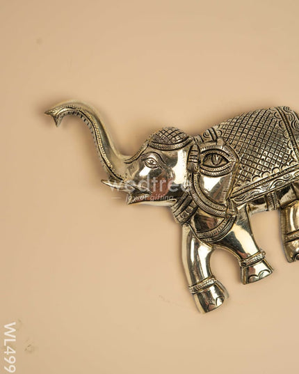 Brass Elephant Wall Hanging - Set of 2 - WL4993 Brass Wall Hanging