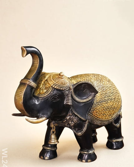 Brass Elephant with Bell - WL2434 - Brass Decor