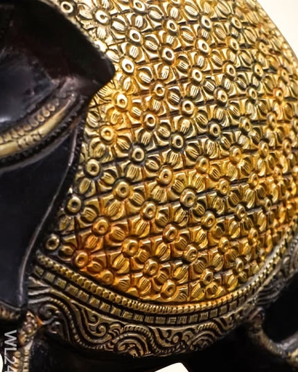 Brass Elephant with Bell - WL2434 - Brass Decor
