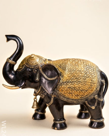 Brass Elephant with Bell - WL2434 - Brass Decor