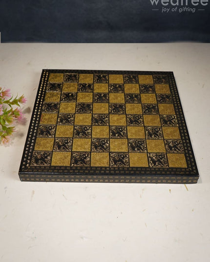 Brass Finish Chess Board - 10X10 Wl2817 Utility