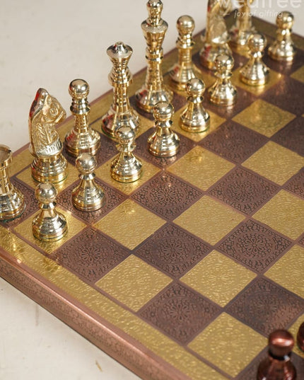 Brass Finish Chess Board - 10X10 Wl2817 Utility