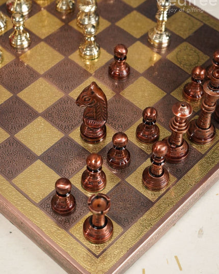 Brass Finish Chess Board - 10X10 Wl2817 Utility