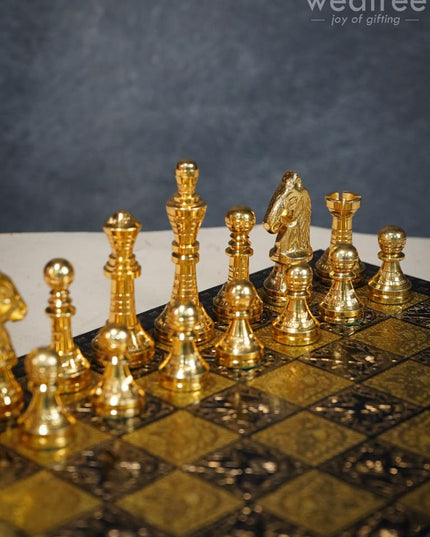 Brass Finish Chess Board - 10X10 Wl2817 Utility