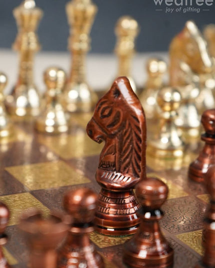 Brass Finish Chess Board - 10X10 Wl2817 Utility