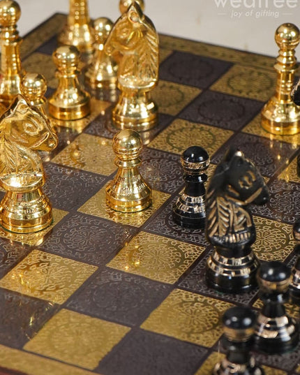 Brass Finish Chess Board - 10X10 Wl2817 Utility