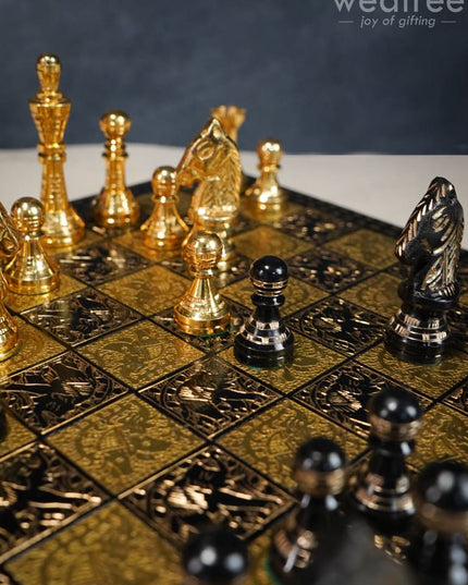 Brass Finish Chess Board - 10X10 Wl2817 Utility