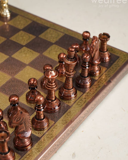 Brass Finish Chess Board - 10X10 Wl2817 Utility