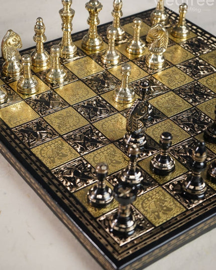 Brass Finish Chess Board - 12X12 Wl2816 Utility